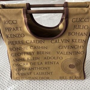 Jerry Moss tote Brown Designer Print Tote Bag